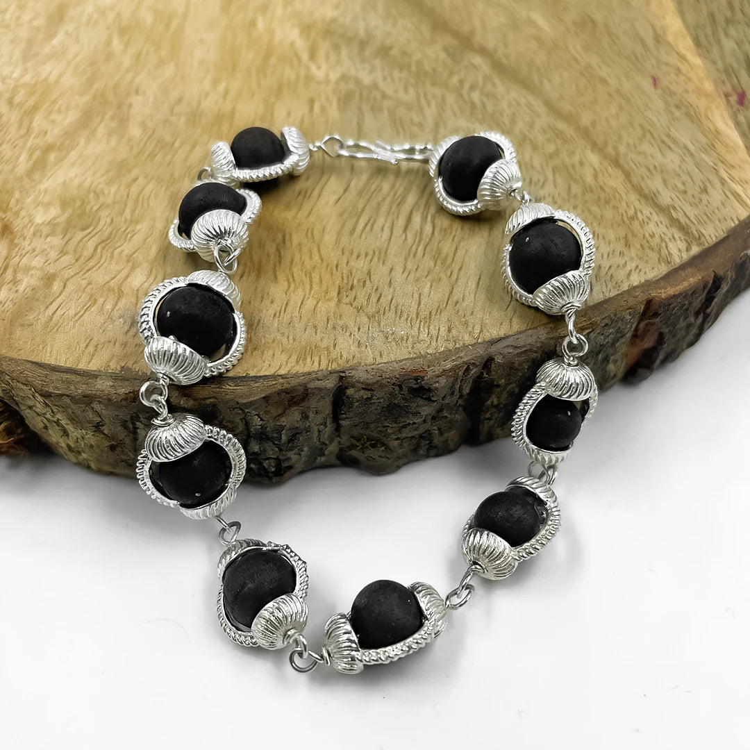 Karungali Malai Damru Bracelet with Govt. Certification