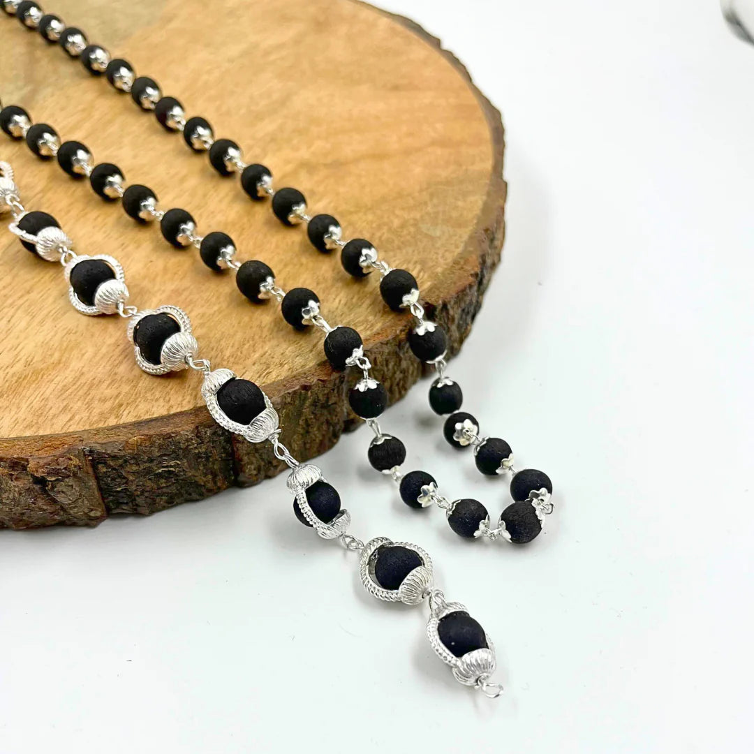 Karungali Malai Silver Cap | Plated Necklace with Certification